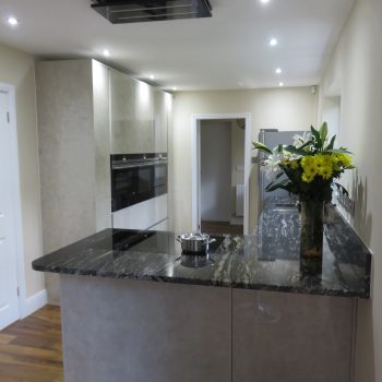 Limestone ultra gloss acrylic kitchen