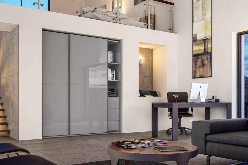 Your Dream Home | Sliding-doors-bedroom-The-Gallery-Fitted-Kitchens-Complete-Bedrooms-Sliding-Door-Gloss-Grey