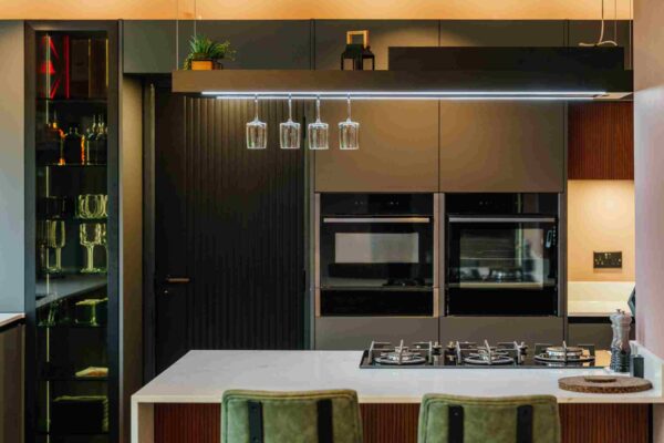 Clever kitchen storage solutions in a bespoke fitted kitchen